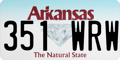 AR license plate 351WRW