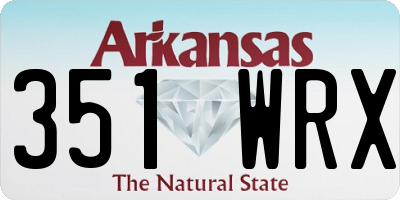 AR license plate 351WRX