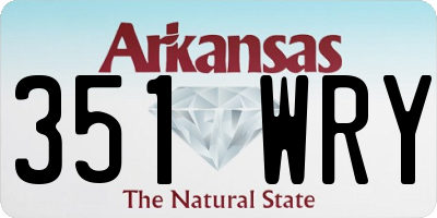 AR license plate 351WRY
