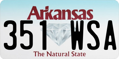AR license plate 351WSA