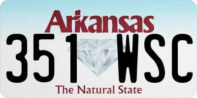 AR license plate 351WSC