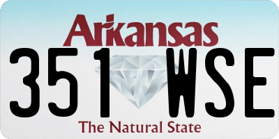 AR license plate 351WSE