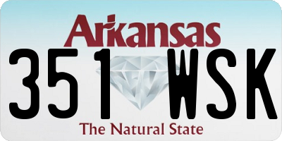 AR license plate 351WSK