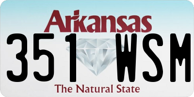AR license plate 351WSM