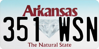 AR license plate 351WSN