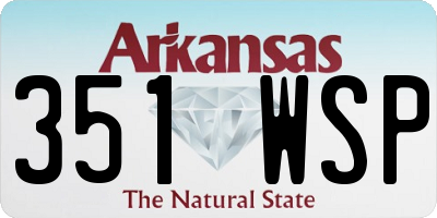 AR license plate 351WSP