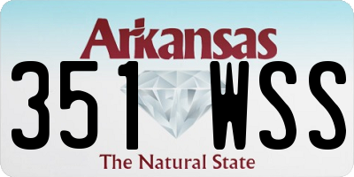 AR license plate 351WSS
