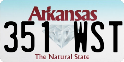 AR license plate 351WST