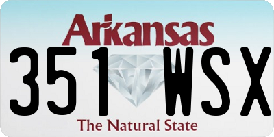 AR license plate 351WSX
