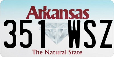 AR license plate 351WSZ
