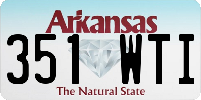 AR license plate 351WTI