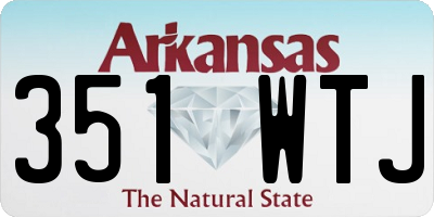 AR license plate 351WTJ