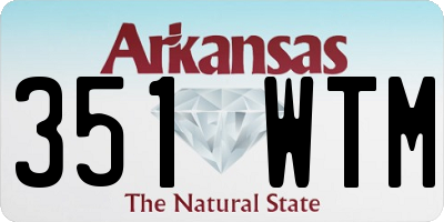AR license plate 351WTM