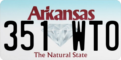 AR license plate 351WTO