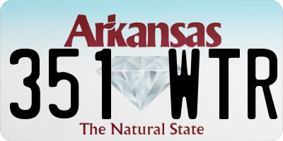 AR license plate 351WTR