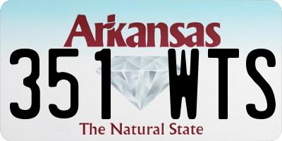 AR license plate 351WTS