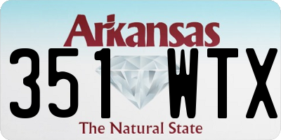 AR license plate 351WTX