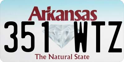 AR license plate 351WTZ
