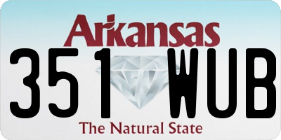 AR license plate 351WUB