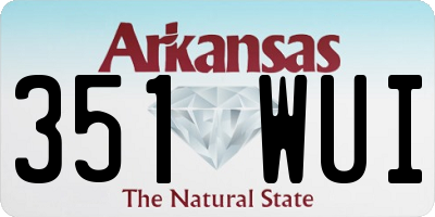 AR license plate 351WUI