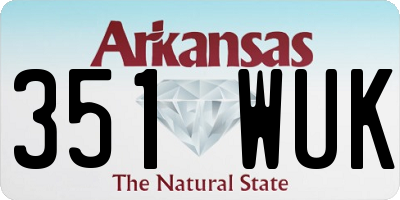 AR license plate 351WUK