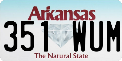 AR license plate 351WUM