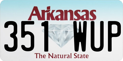AR license plate 351WUP