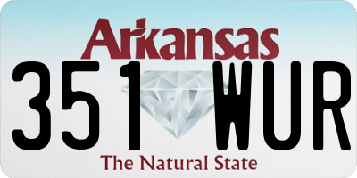 AR license plate 351WUR