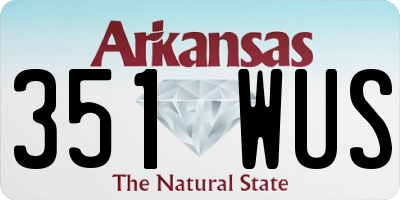 AR license plate 351WUS