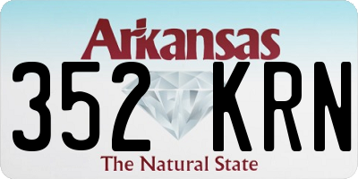 AR license plate 352KRN