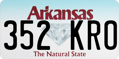 AR license plate 352KRO