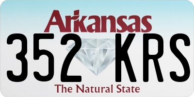 AR license plate 352KRS