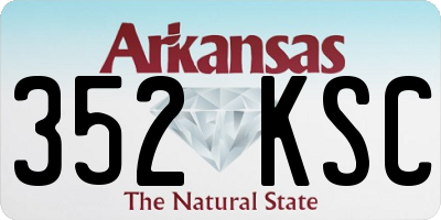 AR license plate 352KSC