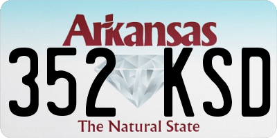 AR license plate 352KSD
