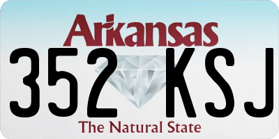 AR license plate 352KSJ