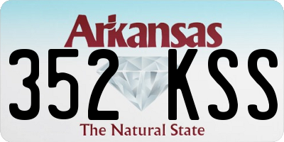 AR license plate 352KSS
