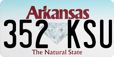 AR license plate 352KSU