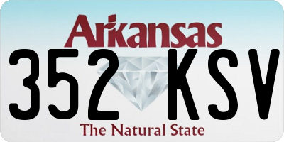 AR license plate 352KSV