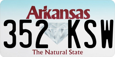 AR license plate 352KSW