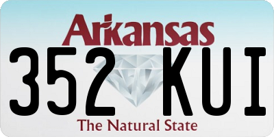 AR license plate 352KUI