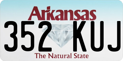 AR license plate 352KUJ