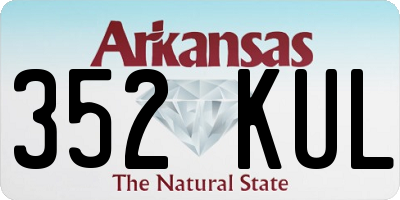 AR license plate 352KUL