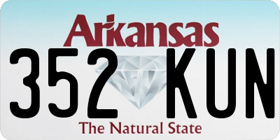 AR license plate 352KUN