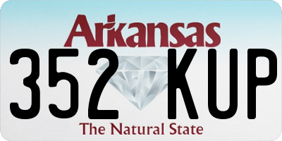 AR license plate 352KUP