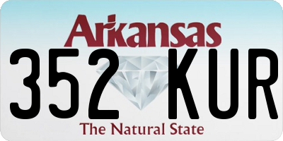 AR license plate 352KUR