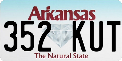 AR license plate 352KUT