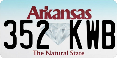 AR license plate 352KWB