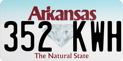 AR license plate 352KWH
