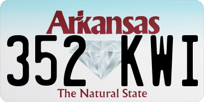 AR license plate 352KWI