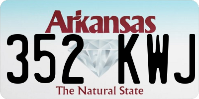 AR license plate 352KWJ